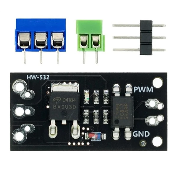 AOD4184 Mosfet Sürücü Modül Optokuplör izolasyon 40V 50A 50W Pwm Hız Kontrol Motor Selenoid Valf Led - Resim 4