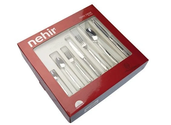 Nehir Nergis Sade Kutulu 89 Parça Çatal Kaşık Takımı - 2