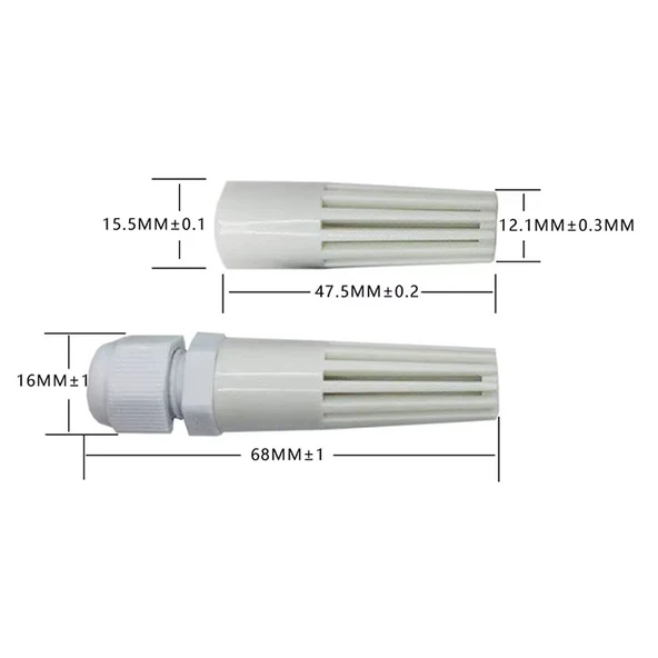 Plastik Sensör Kutusu Pvc68 Ds18b20 Lm35 Ntc Sht11 Htu21 Sht20 Sht21 Sht15 Sht75 Sht30 Aht10 Bme280 Am2321 - Resim 6