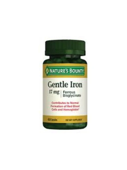 Nature's Bounty Gentle Iron 17 mg 60 Kapsül ürün görseli