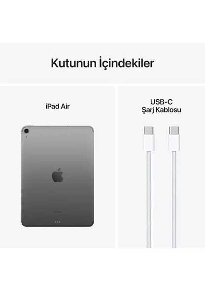 Apple iPad Air M2 Wi-Fi 11" 6.Nesil 128GB - Uzay Grisi MUWC3TU/A - 3