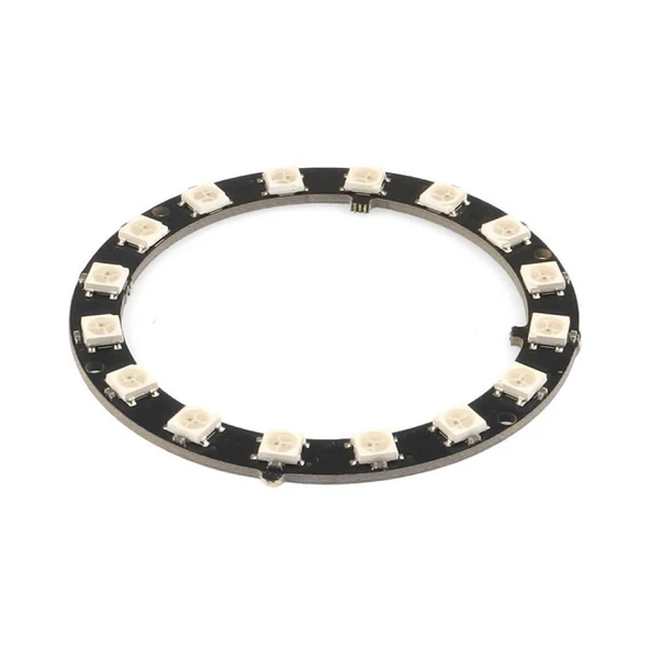 16 Led Halka WS2812B 5050 Rgb Led 16 Bit NeoPixel Halka Ring WS2812B 5050 Rgb Led Modül 16lı Dijital Adreslenebilir Lamba - Resim 7