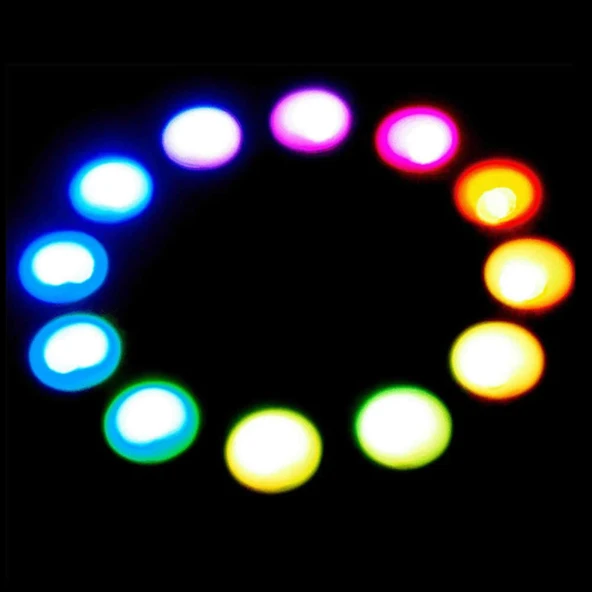 12 Led Halka WS2812B 5050 Rgb Led 12 Bit NeoPixel Halka Ring WS2812B 5050 Rgb Led Modül 12li Dijital Adreslenebilir Lamba - Resim 7