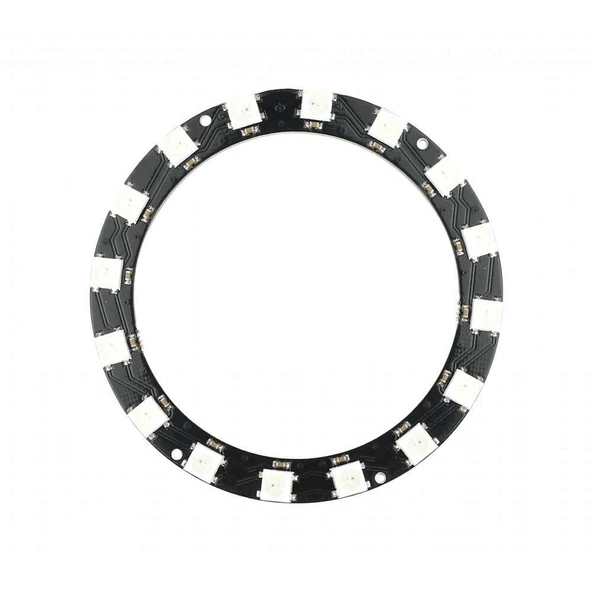 16 Led Halka WS2812B 5050 Rgb Led 16 Bit NeoPixel Halka Ring WS2812B 5050 Rgb Led Modül 16lı Dijital Adreslenebilir Lamba