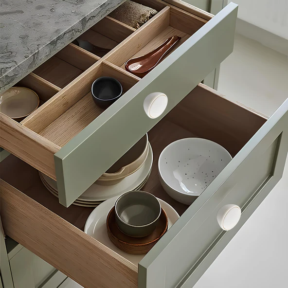 Polimer Düğme Kulp DışBükey Mat Aytaşı Dolap Mobilya Mutfak Dolabı Çekmece Kulpu Kulbu 5 Adet - Resim 4