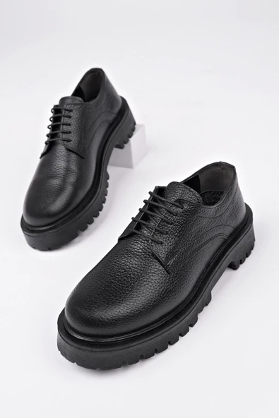 Muggo BLANCA  Bağcıklı Hakiki Deri Kalın Taban Günlük Casual Makosen Kadın Loafer Ayakkabı - 10