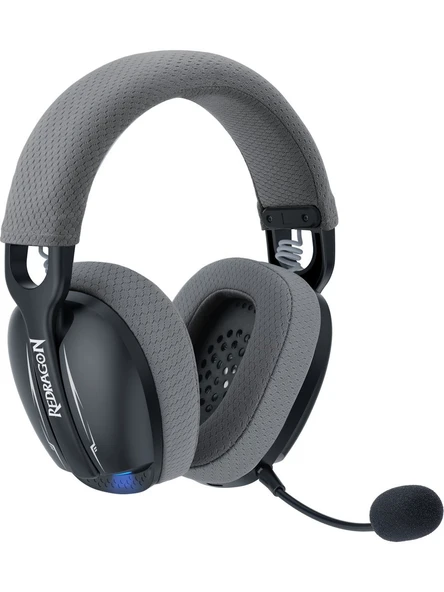 REDRAGON H878 SKULD PRO TRI-MODE KABLOSUZ 7.1 SURROUND AYDINLATMALI GAMING KULAKLIK SIYAH-GRI - 2