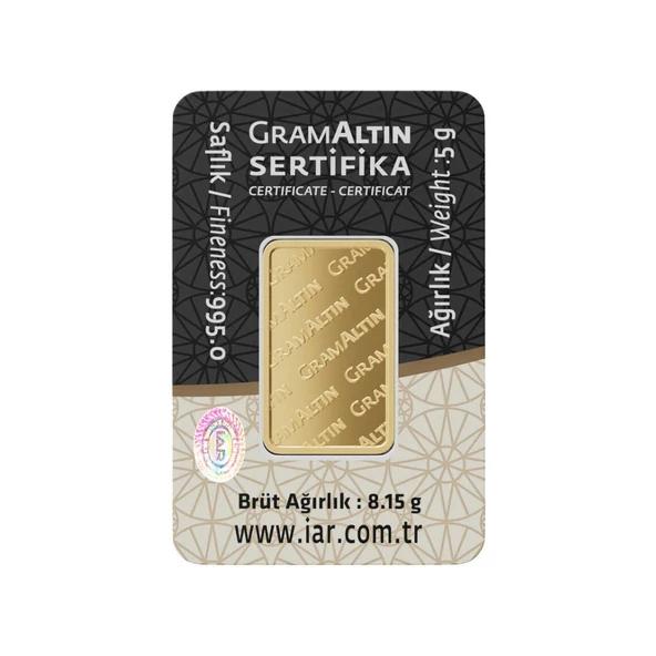 Ercan Altın 5 GR 24 Ayar İAR Gram Külçe Altın - 2