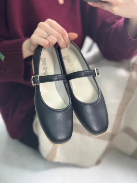 Günlük Kadın Babet Tek Bantlı Lastikli Tokalı Ses Yapmaz Ortopedik Hafif Rahat Ev İş Ayakkabı 108 - 2