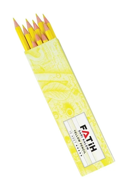 Sarı Kalem Kopya 3 Adet Fatih Sarı Kurşun Kalem Kumaş Kalemi Tekstil Kalemi Mimar Demir Marangoz - 2