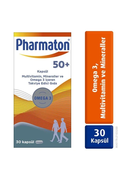 Pharmaton 50 Plus 30 Kapsül - Omega 3 Multivitamin Ve Mineraller 3'lü Paket - Resim 3