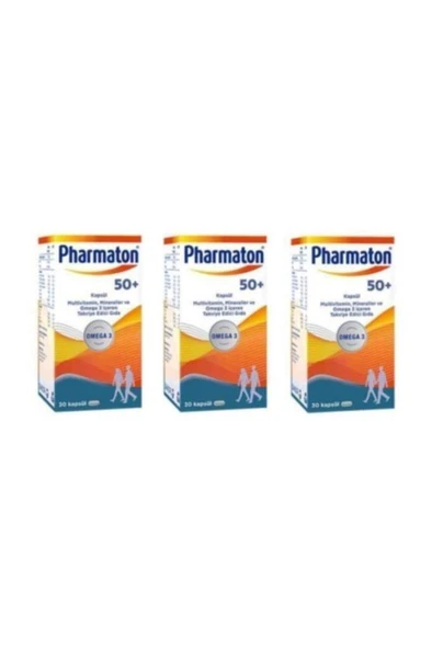 Pharmaton 50 Plus 30 Kapsül - Omega 3 Multivitamin Ve Mineraller