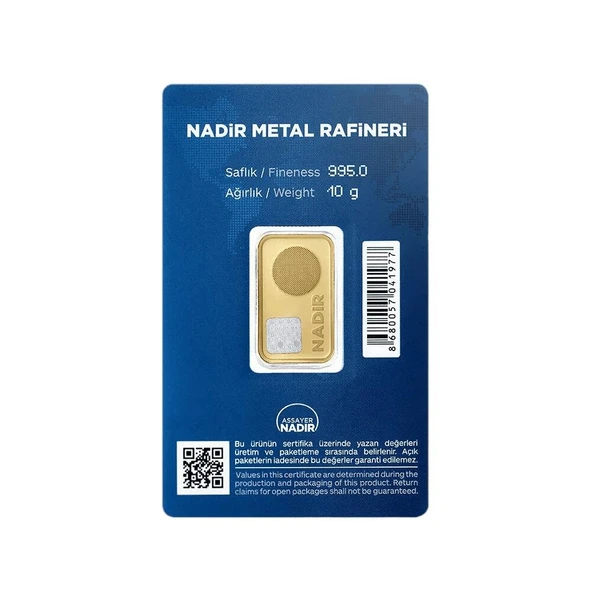 Ercan Altın 10 GR 24 Ayar NadirGold Gram Külçe Altın - 2