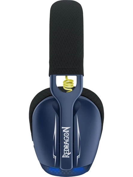REDRAGON H878 SKULD PRO TRI-MODE KABLOSUZ 7.1 SURROUND AYDINLATMALI GAMING KULAKLIK MAVI-SIYAH - 3