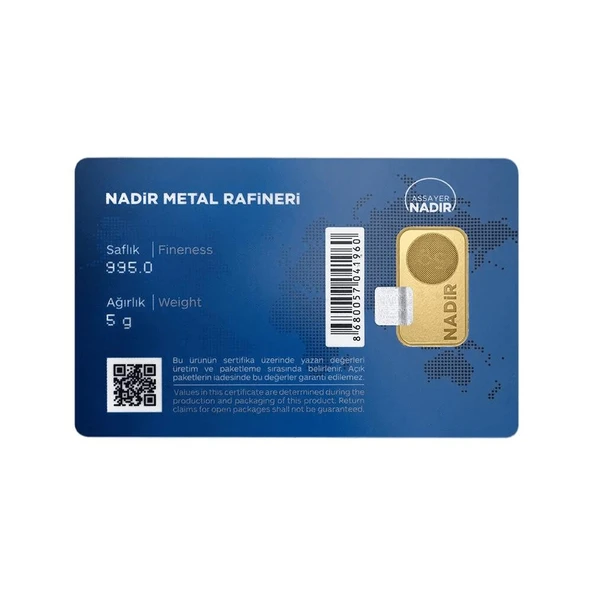 Ercan Altın 5 GR 24 Ayar NadirGold Gram Külçe Altın - 2
