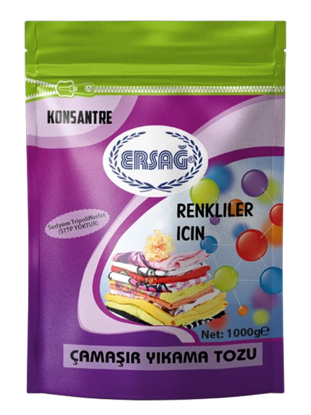 ERSAĞ RENKLİLER İÇİN ÇAMAŞIR YIKAMA TOZU 1000 GR