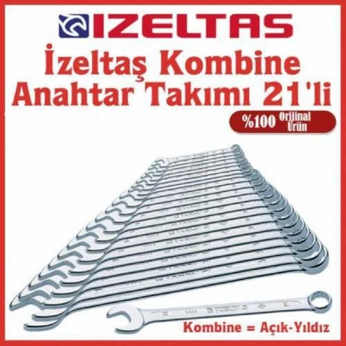 İzeltaş 21 Li Kombine Kısa Anahtar Takımı 0320 00 2121