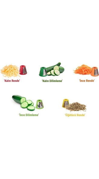 Yui QCV-326 5'i 1 Arada150 W Rende Doğrayıcı - 3