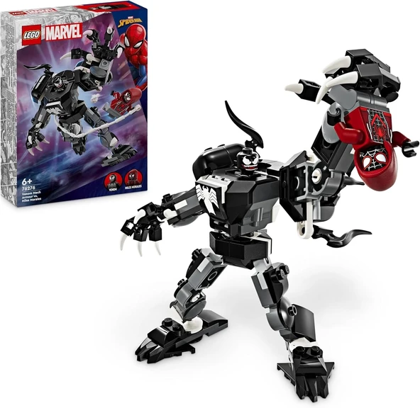 LEGO Marvel Venom Robot Zırhı Miles Morales’e Karşı 76276-6 Yaş ve Üzeri Süper Kahraman Seven Çocuklar için İnşa Edilebi
