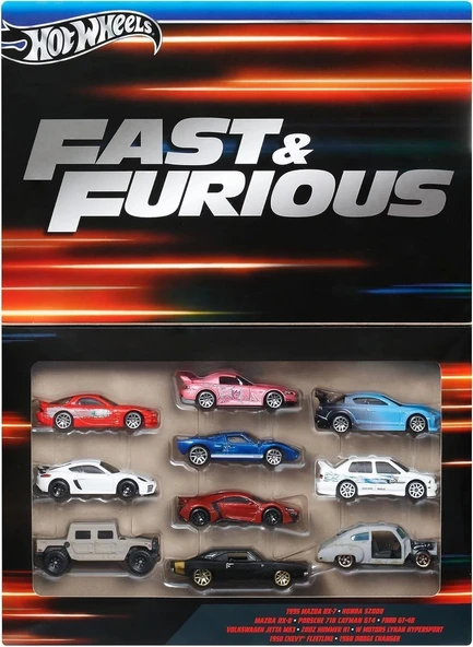 Hot Wheels HVX27 HW Fast & Furious 10 lu Paket - 2