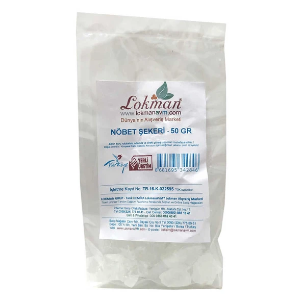 Doğal Nöbet Şekeri 50 Gr Paket ürün görseli