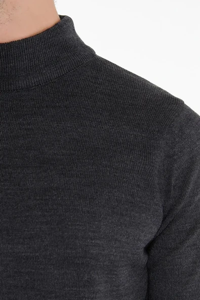 Regular Fit Yarım Balıkçı Yaka Basic Triko Kazak-7124 - 2