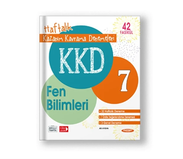 7. Sınıf Fen Bilimleri KKD Haftalık Kazanım Kavrama Denemeleri Kurmay ELT Yayınları