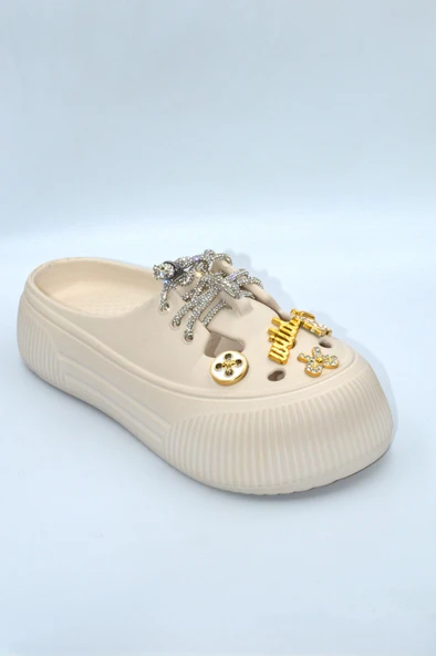 Bej Kadın Taşlı Sabo Eva Terlik - 2