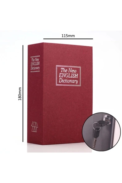 Kitap Şeklinde Gizli Kasa Kilitli Sözlük Para Kumbarası - 3
