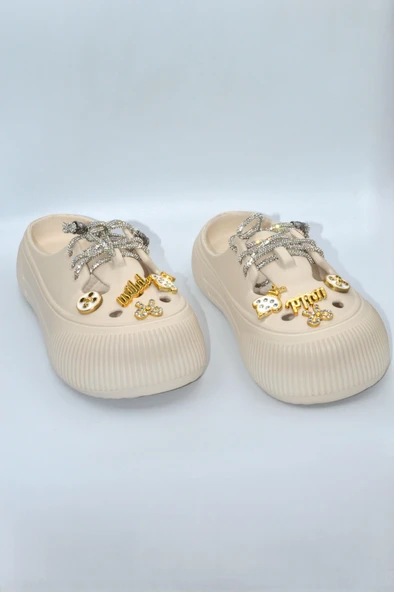 Bej Kadın Taşlı Sabo Eva Terlik - 3