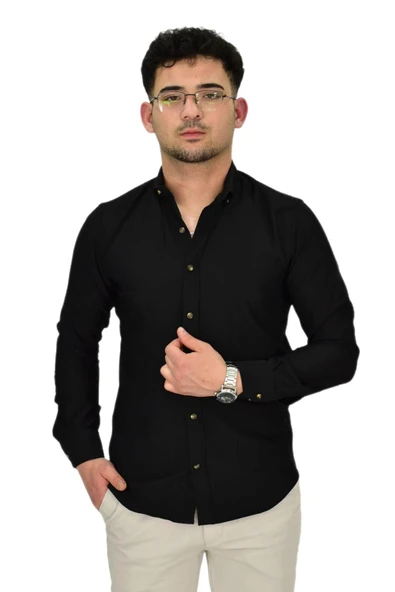 Erkek Likralı Spor Silim Fit Gömlek BGL-ST04326 ürün görseli