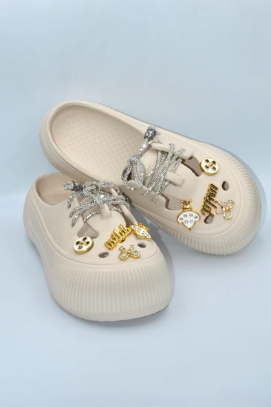 Bej Kadın Taşlı Sabo Eva Terlik - 4