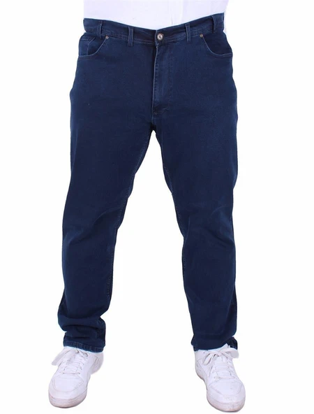 Regular Fit Likralı Büyük Beden Erkek Jean Pantolon-7204 - 2