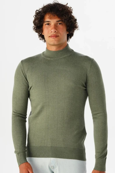 Regular Fit Yarım Balıkçı Yaka Basic Triko Kazak-7123