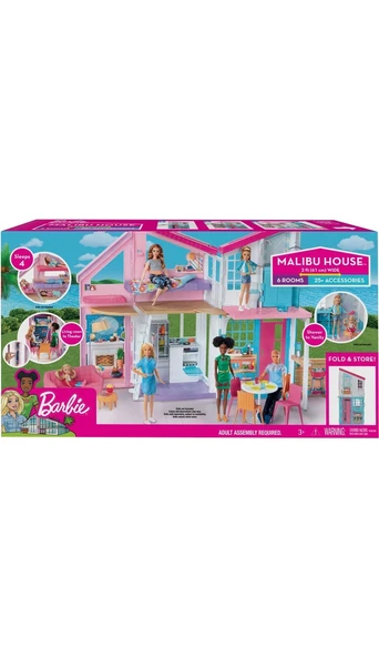 'nin Malibu Evi, Dönüşüm Özellikli, 25'ten Fazla Parçalı ve 2 Katlı Bebek Evi FXG57 - 6