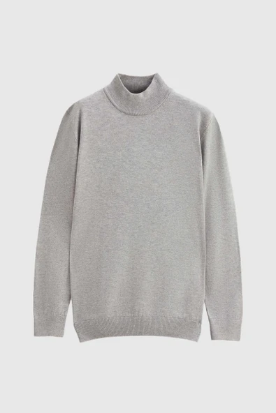 Regular Fit Yarım Balıkçı Yaka Basic Triko Kazak-7125 - 2