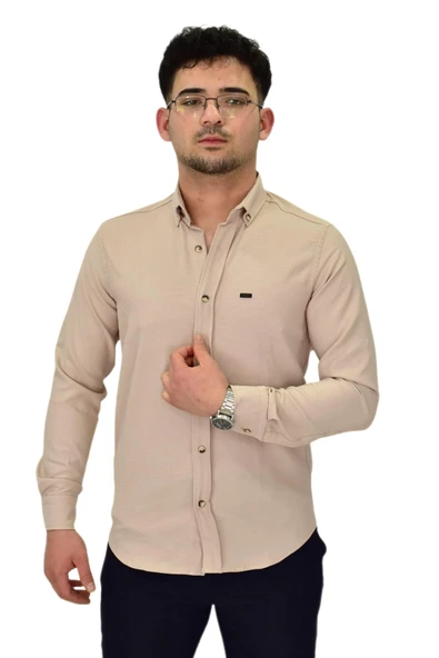 Erkek Likralı Spor Silim Fit Gömlek BGL-ST04327 - Resim 2