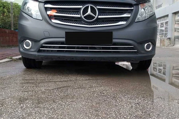 OMSA Mercedes Vito W447 Krom Ön Tampon Çıtası 2 Parça 2014-2024 Arası - 1