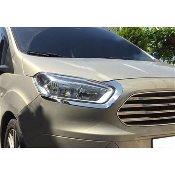 DB Chrome Ford Tourneo Courier Far Kaşı Nikelajı 2014-2023 2 Parça P.Çelik - 1