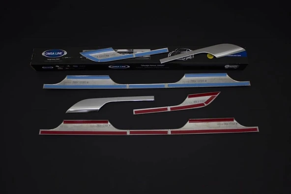 OMSA Dacia Duster Krom Yan Marşpiyel Üstü Çıta 6 Parça 2018-2024 Arası - Resim 2