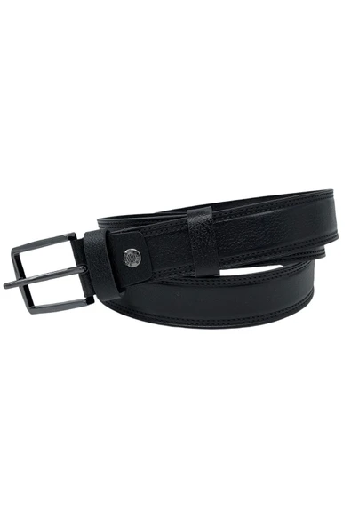 3.5 Cm Klasik %100 Hakiki Gerçek Manda Derisi Kemer - 7