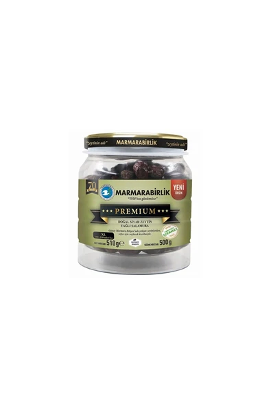 Premium XL Siyah Zeytin 500 gr Cam Pet x 4 Adet - Resim 3