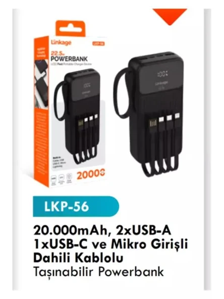 Lkn56 20000 mah POWERBANK ürün görseli 1