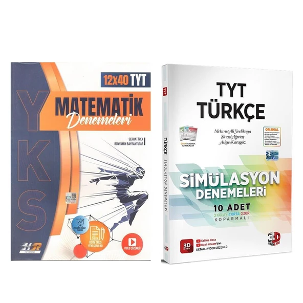 3D TYT Türkçe ve Hız Renk Matematik Deneme Seti 2 Kitap