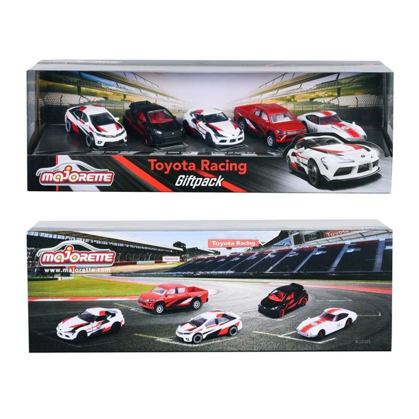 Majorette toyota racing 5,li gift pack supra - 2