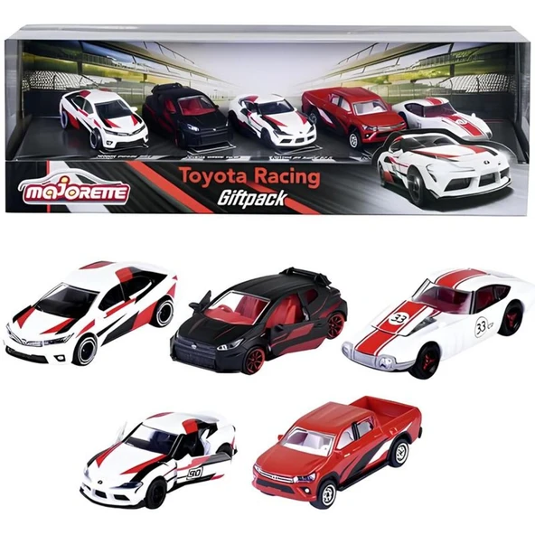 Majorette toyota racing 5,li gift pack supra - 3