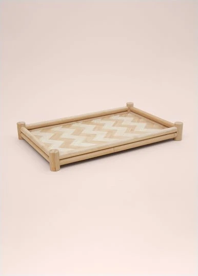 The Mia TPS0071 Wicker Bambu Tepsi 41x28 Cm - 4