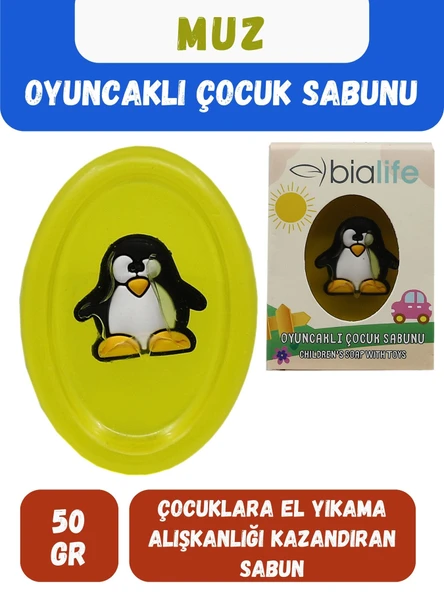 Muz Özlü El Yapımı Oyuncaklı Çocuk Sabunu - Bialife