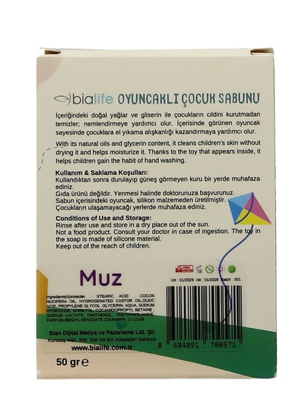 Muz Özlü El Yapımı Oyuncaklı Çocuk Sabunu - Bialife - 4