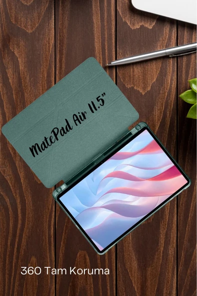 Fuchsia MatePad Air 11,5 inç Uyumlu Kalemlikli 360 Tam Koruma Sağlayan Tablet Kılıfı - 7